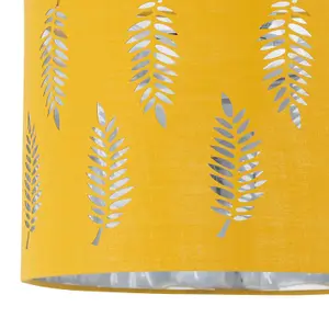 First Choice Lighting Fern Ochre Cut Out 30cm Pendant Lightshade