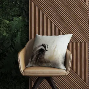 Badger Watercolour Outdoor Cushion 60cm x 60cm