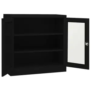 Berkfield Office Cabinet Black 90x40x90 cm Steel