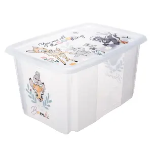 Keeeper Bambi Turn Around Stackable Box with Lid 45 Litre Transparent