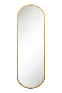 MirrorOutlet Vultus - New Gold Metal Framed Double Arched Wall Mirror 71 X 24" (180CM X 60CM)