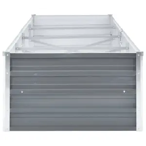 Berkfield Garden Raised Bed Galvanised Steel 320x80x45 cm Grey