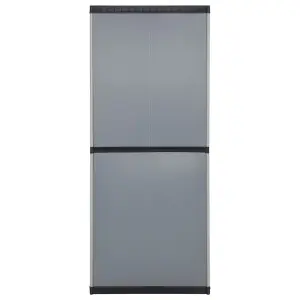 Berkfield Garden Storage Cabinet with 3 Shelves Grey&Black 68x40x168 cm