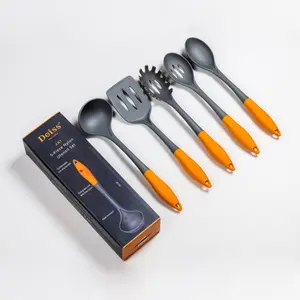 Deiss Pro 5-piece Nylon Kitchen Utensil Set - Safe for Non-stick Cookware