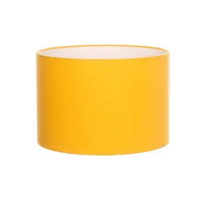 Cotton Drum Lamp Shade ( Screw On ) Corn Yellow / 25cm H x 40cm W x 40cm D