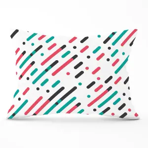 Overlapping Coloured Diagonal Lines Cushions 33cm x 48cm