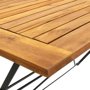 Berkfield Folding Garden Table 120x70x74 cm Solid Acacia Wood