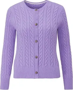 Cotton Traders Women's Cutest Cable Cardigan In - Size 14