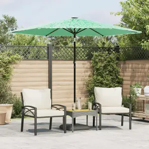 Berkfield Garden Parasol with Steel Pole Green 268x268x226 cm