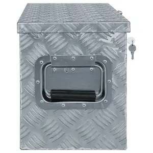 Berkfield Aluminium Box 76.5x26.5x33 cm Silver