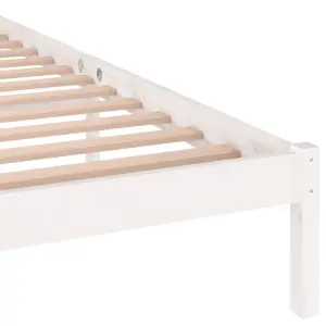 Berkfield Day Bed Solid Wood Pine 140x200 cm Double White