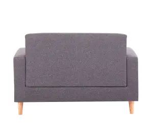 Modern Smart Sofa in a Box, Taupe Fabric Sofa with Hidden Storage - 2 Seater