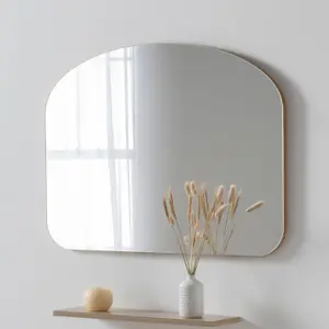 Soho Curved Overmantle Mirror Gold