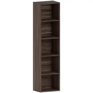 Gerardi Standard Bookcase Walnut / 132 cm H x 32 cm W