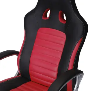 Thunya Black & red Gaming Office chair (H)1280mm (W)660mm (D)670mm