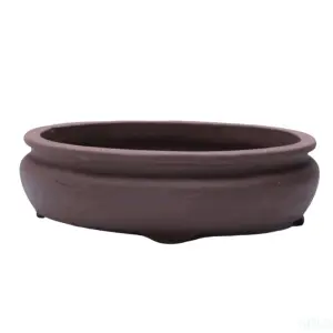 Unglazed Bonsai Pot Oval - 26cm x 20cm x 6cm - YB1130