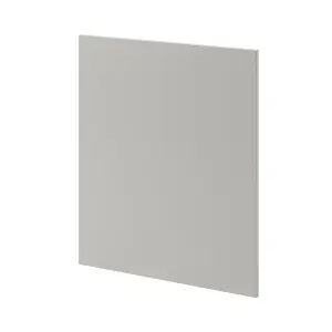 GoodHome Stevia Matt pewter grey Slab Highline Cabinet door (W)600mm (H)715mm (T)18mm