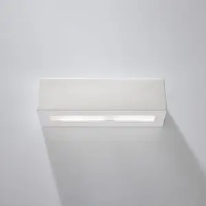 Vega Ceramic & Glass White 1 Light Classic Wall Light