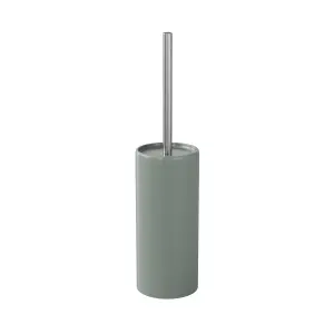 GoodHome Koros Sage grey Ceramic, polypropylene (PP) & stainless steel Toilet brush & holder