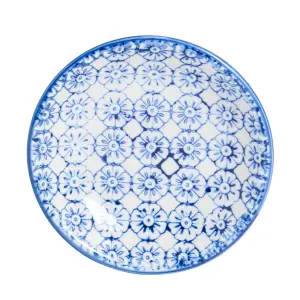 Nicola Spring Hand-Printed Sauce Dish - Japanese Style Porcelain Snack Salsa Dip Crockery - 10cm - Navy