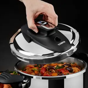 Tower T920002 Pressure Cooker, Twist/Turn Lid, Stainless Steel, 4 Litre, 22 cm 6L