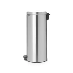 Brabantia Metal Brushed steel Pedal Bin - 30L Freestanding