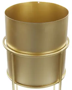 Elevated Plant Pot MILEA Metal Gold