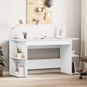 Berkfield Desk White 140x50x75 cm Engineered Wood