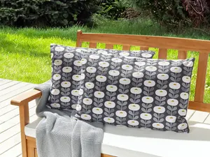 Set of 2 Outdoor Cushions VALSORDA Grey