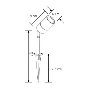 CGC SONIA Stainless Steel Outdoor Spike Light