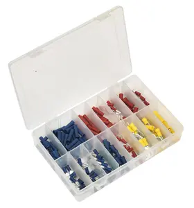 Sealey Crimp Terminal Assortment 200pc Blue, Red & Yellow AB038MT