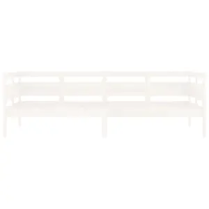 Berkfield Day Bed White Solid Wood Pine 90x200 cm