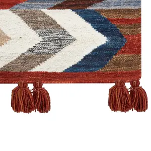 Wool Kilim Area Rug 200 x 300 cm Multicolour KANAKERAVAN