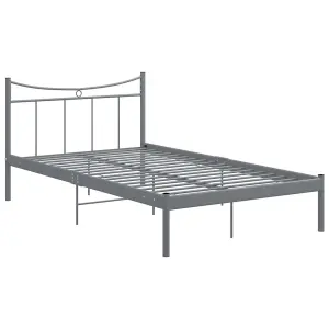 Berkfield Bed Frame Grey Metal 120x200 cm