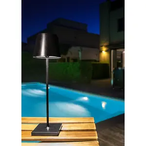 Lucide Justin Modern Table Lamp Outdoor 11cm - LED Dim. - 1x2,2W 3000K - IP54 - 3 StepDim - Black