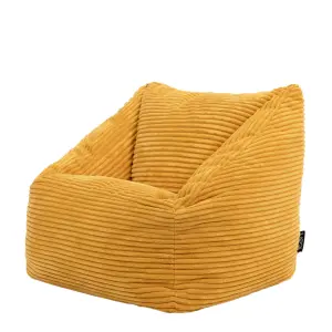 icon Kids Morgan Corduroy Armchair Bean Bag Ochre Yellow Childrens Bean Bags