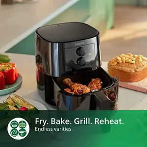 Essential Air Fryer Compact 4 Portions - 1400W -  4.1L - (HD9200/91) - Black