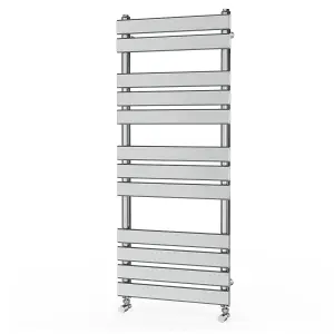 Rinse Flat Panel Chrome Towel Radiator Bathroom Heated Towel Rail 1200x500mm