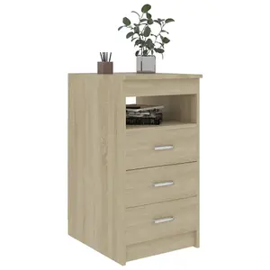 Berkfield Drawer Cabinet Sonoma Oak 40x50x76 cm Engineered Wood