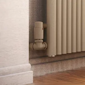 Terma Vision Quartz mocha Right sided Corner Radiator valve & lockshield (Dia)15mm x ½"