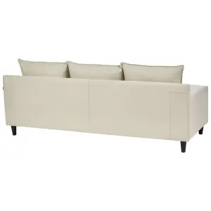 Corner Sofa ELVENES Light Beige Fabric Right Hand