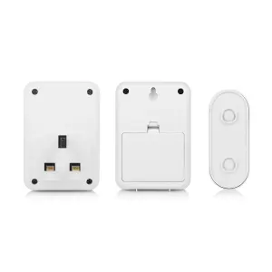 Byron 324 Grey & white Wireless Battery & mains-powered Door chime kit DBY-22324BS-KF