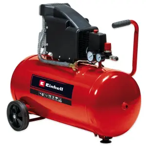 Einhell Horizontal Air Compressor 50L 110L/min 8 Bar Corded Electric 1500W 75dB TC-AC 190/50/8