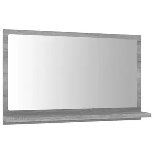 Dorlene Framed Wall Mounted Bathroom Mirror Grey Sonoma / 60 cm