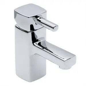 Nes Home Newport Square Basin Sink Mono Mixer Tap & Bath Filler Tap with Waste