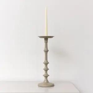 Melody Maison Large Taupe Candle Holder - 36cm