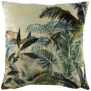 Evans Lichfield Kibale Scene Tropical Feather Rich Cushion