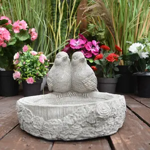 Floor level Stone Birdbath / Bird feeder