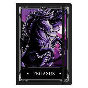 Deadly Tarot Legends Pegasus A5 Notebook Black/Purple (One Size)