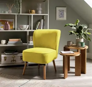 Habitat Eppy Fabric Accent Chair - Yellow